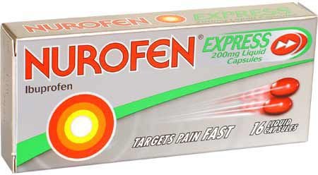 Nurofen (Ibuprofen) Express Liquid Capsules Pack of 16