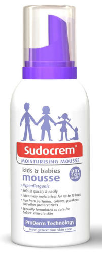 Sudocream moisturising baby mousse 150ml