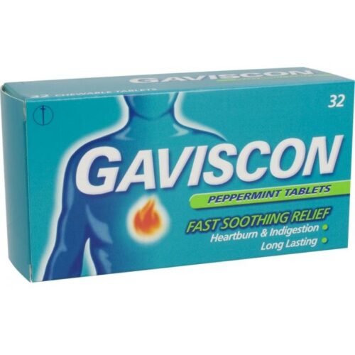 Gaviscon 250mg peppermint tablets pack of 16