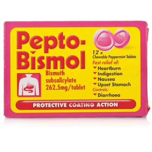 Pepto Bismol Origonal Chewable Tablets 12`S