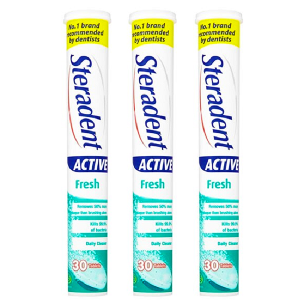 Steradent active fresh tablets pack of 30
