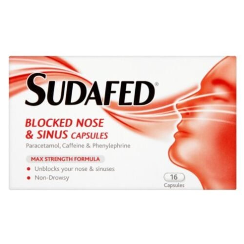 Sudafed blocked nose and sinus capsules pack of 16