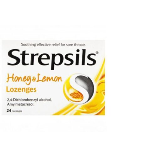 Strepsils lozenges honey and lemon tablets pack of 24