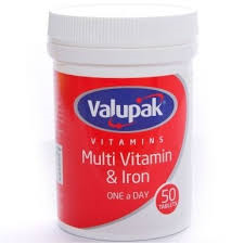 VALUPAK MULTI VITAMIN &IRON TABLETS 50`S