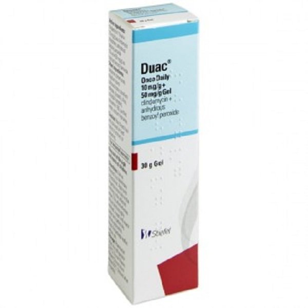 Duac(Clindamycin+Anhydrous Benzoyl Peroxide)1%/5% Once Daily Gel 30g