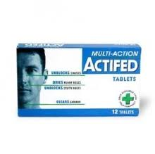 ACTIFED MULTI-ACTION TABLETS 12`S