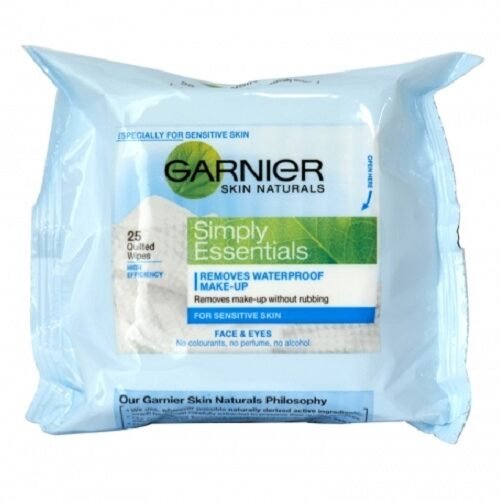 GARNIER ESSENTIALS FACE & EYES WIPES 25`S
