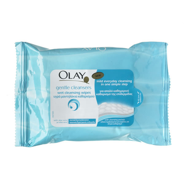 OLAY GENTLE CLEANSERS WET CLEANSING WIPES (ALL TYPES OF SKIN) 20`S