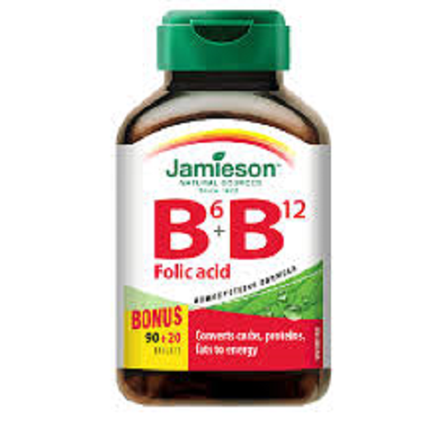 Jamieson B6+B12 AND Folic Acid Tablets 110`S