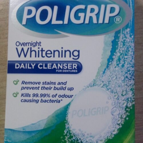 POLIGRIP OVERNIGHT WHITENING CLEANSER TABLETS 30`S