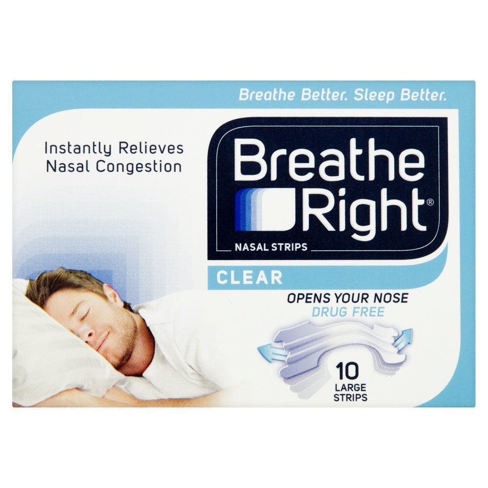 Breathe Right Nasal Strips Clear Large 10's