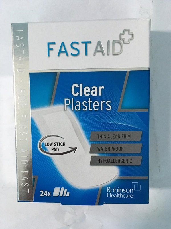 Fast Aid Assorted Clear Plasters 24's