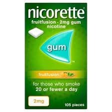 Nicorette Fruit Fusion 2mg Gum 105`s