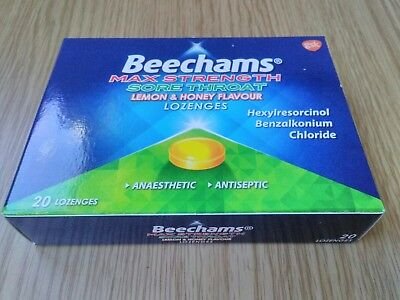 Beechams Max Strength Sore Throat Lemon & Honey Flavour Lozenges 20`s