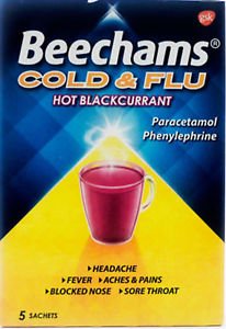 Beechams Cold & Flu BlackCurrant 5`s