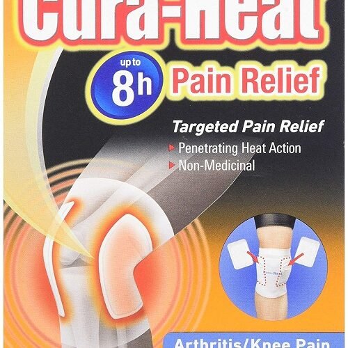 Cura-Heat Knee Pain 4 Patches +1 Wrap