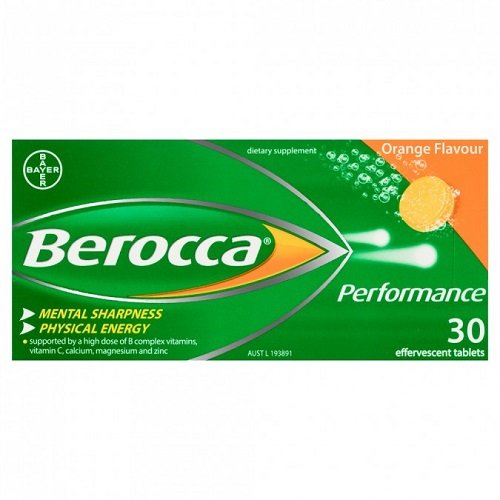 Berocca Effervescent Multivitamin Orange Tablets 30`s