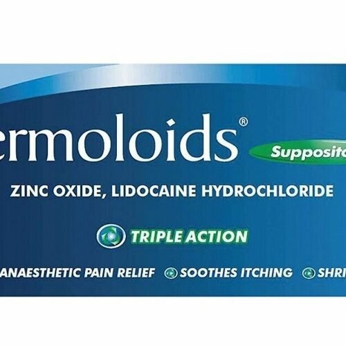 Germoloid (Zinc Oxide,Lidocaine Hcl) Suppositories 12`s