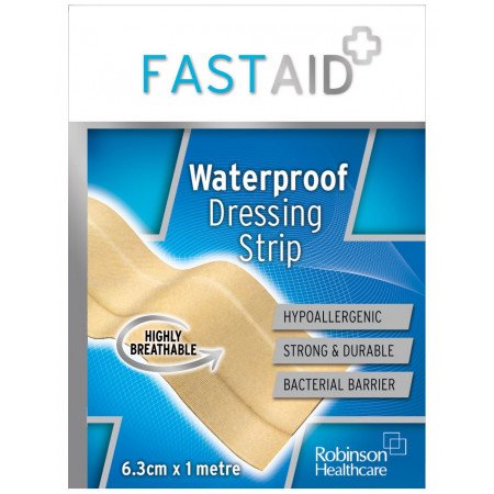 Fast Aid Waterproof Dressing Strip 6.3cm X 1 Metre