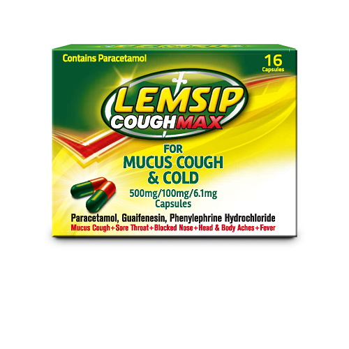 Lemsip Cough Max Mucus Caps 16`s