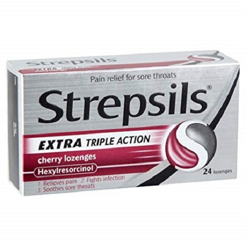 Strepsils Extra Triple Action Cherry Lozenges 24`s