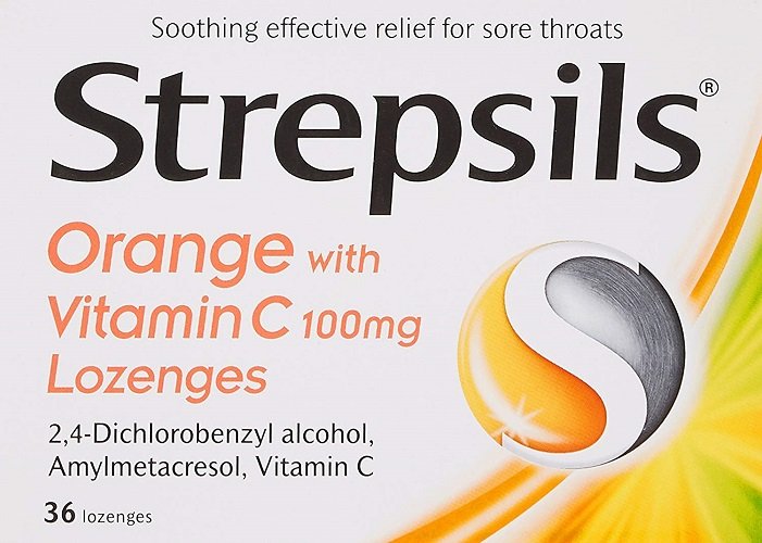 Strepsils Orange Vitamin C Lozenges 36`s