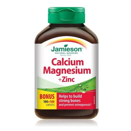 Jamieson Calcium Magnesium + Zinc Caplets 200`s