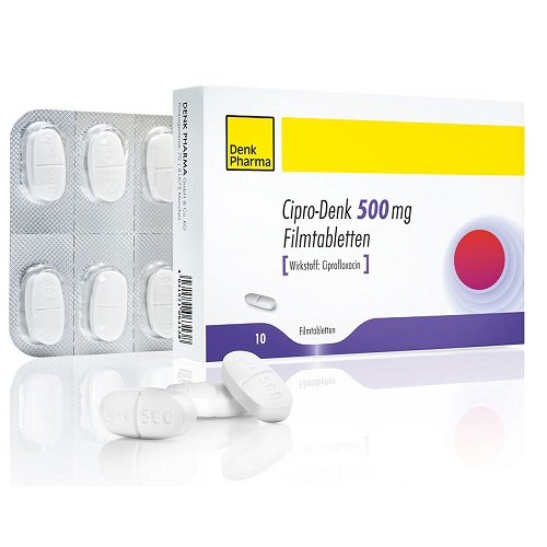 Ciprodenk (Ciprofloxacin) 500mg Tablets 10`s