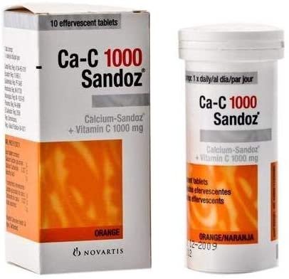 Calcium Sandoz +Vit C 1G Eff Tablets 10`s