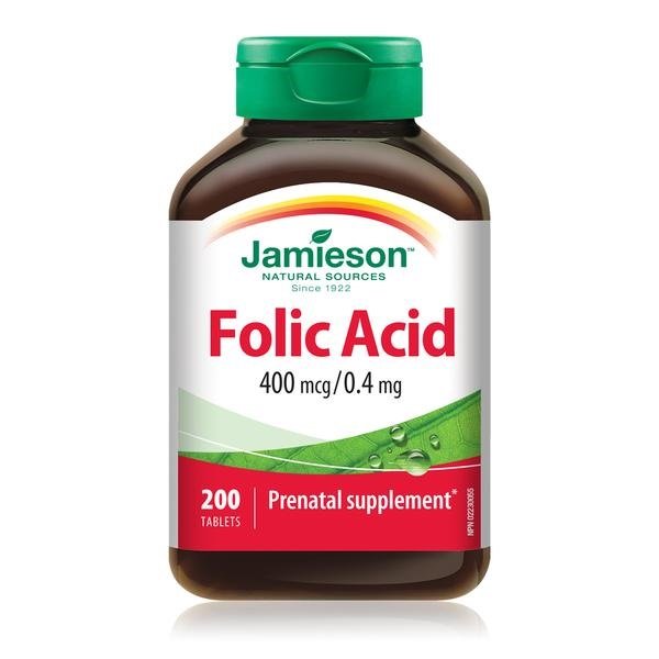 Jamieson Folic Acid 400mcg Tablets 200`s