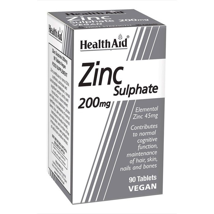 Zinc Sulphate 200mg (ZN 45mg) Tablets 90`s