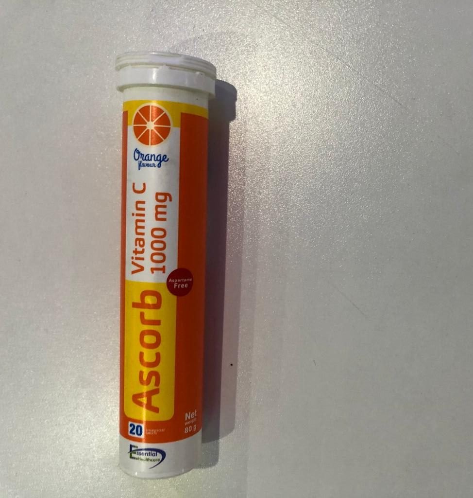 Ascorb (Vitamin C) 1000mg Effervescent Tablets 20`s