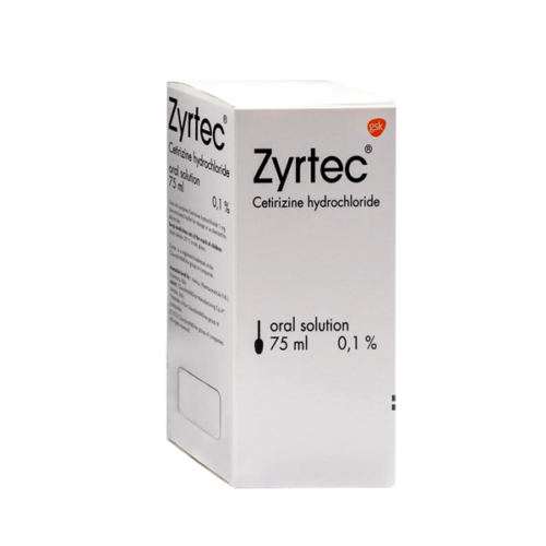 Zyrtec (Cetirizine Hydrochloride) Oral Solution 75ML