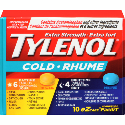 Tylenol Cold Day & Night Tablets 10`S