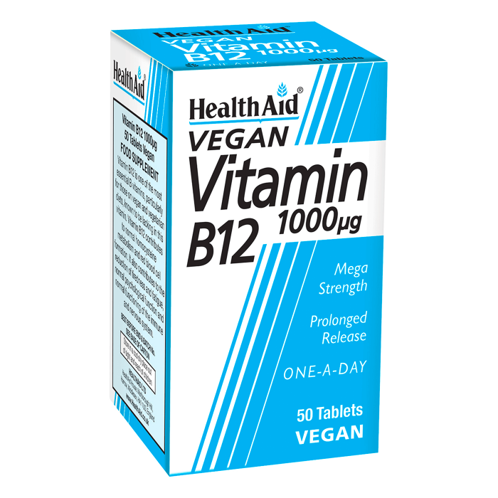 HealthAid Vitamin B12 1000MCG Tablets 50`S