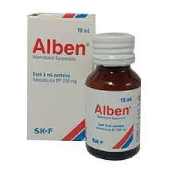 Alben (Albendazole) 200mg/5mg Suspension 10ml