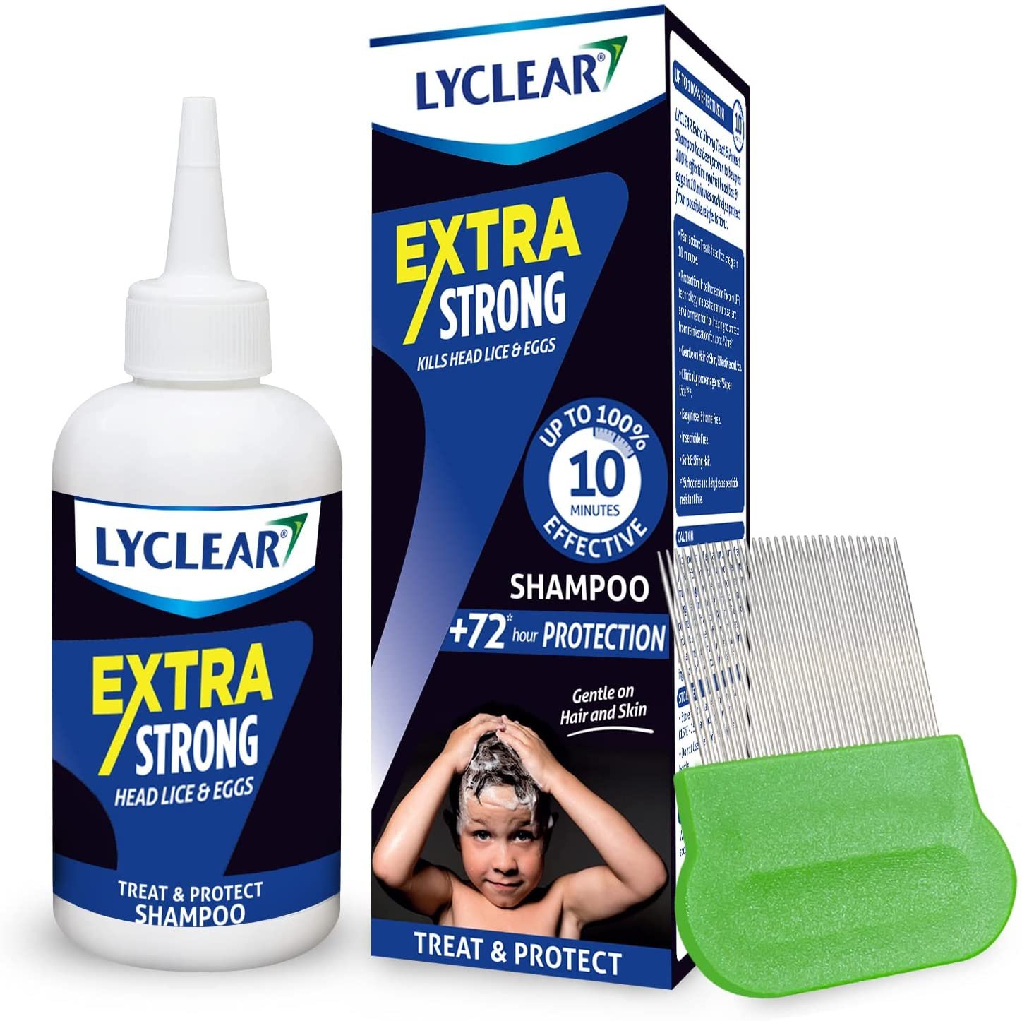 Lyclear Extra Strong Shampoo + Comb 200ml