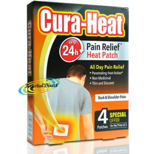 Cura-Heat Back AND Shoulder Pain Pads 4`S