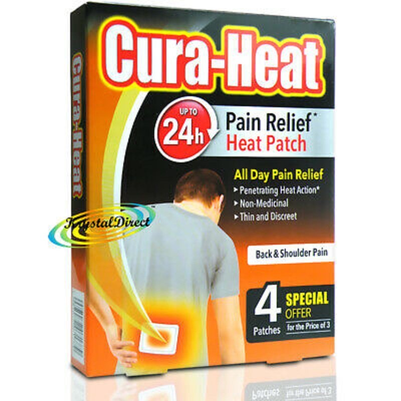Cura-Heat Back AND Shoulder Pain Pads 4`S