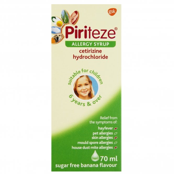 Piriteze allergy syrup 70ml