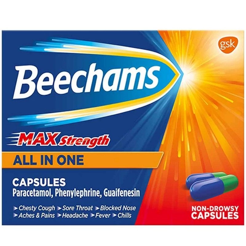 Beechams Max Strength AIO Capsules 16`S