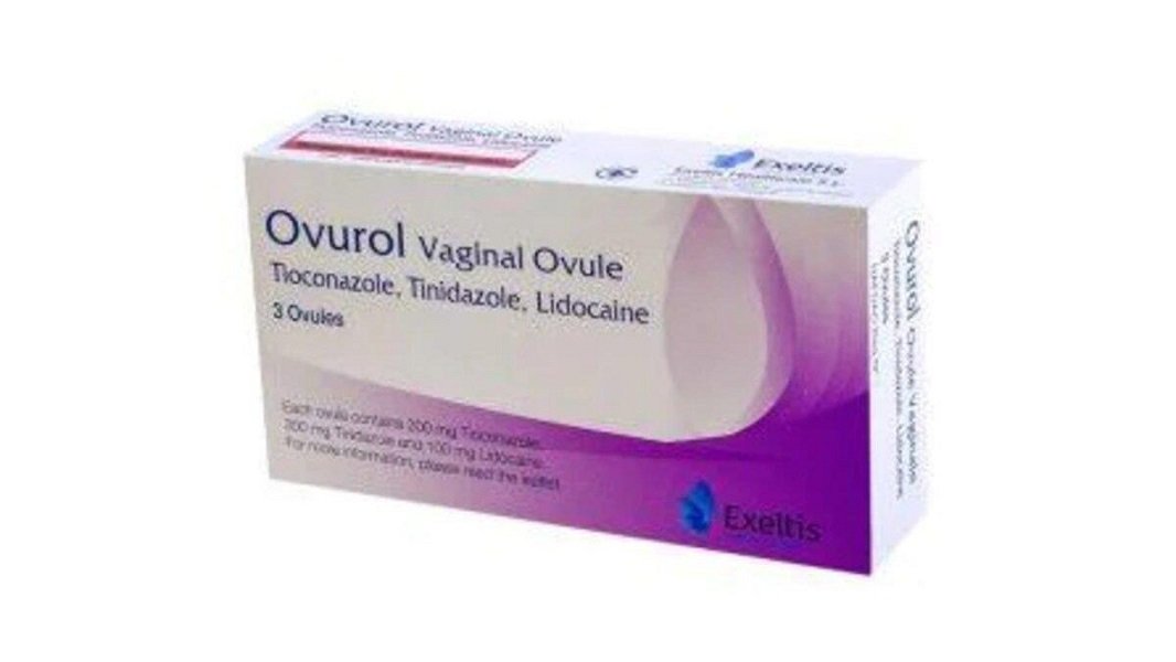 Ovurol (Tioconazole,Tinidazole, Lidocaine) Vaginal Ovules 3`S