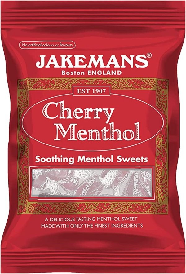 JakeMans Cherry Menthol Cough Drops 100G