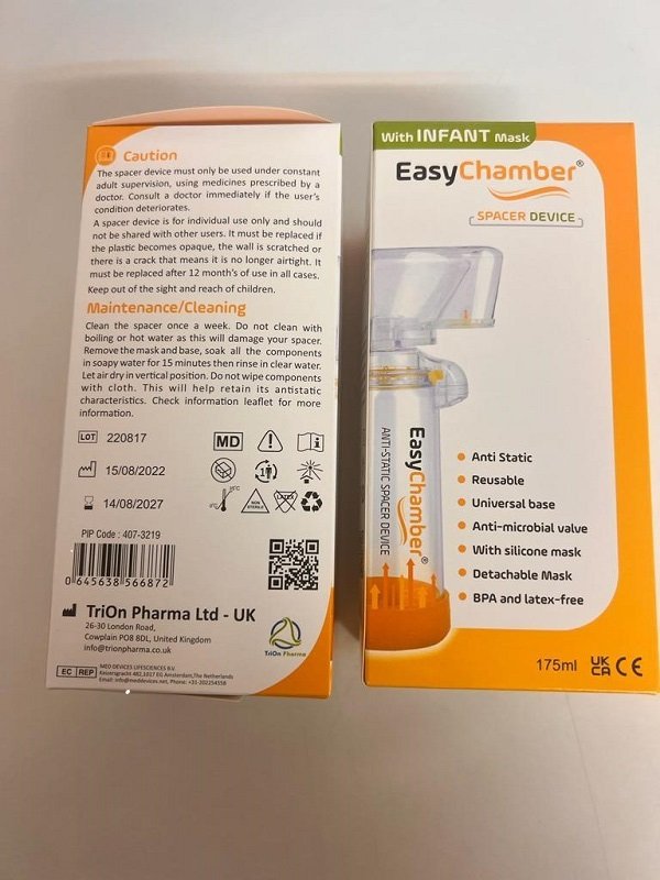 EasyChamber Spacer With Infant Mask