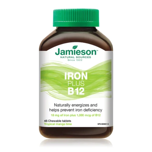 Jamieson Iron Plus B12 Chewable Tablets 45`s