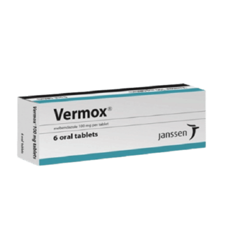 Vermox (Mebendazole)100mg Tablets 6`S