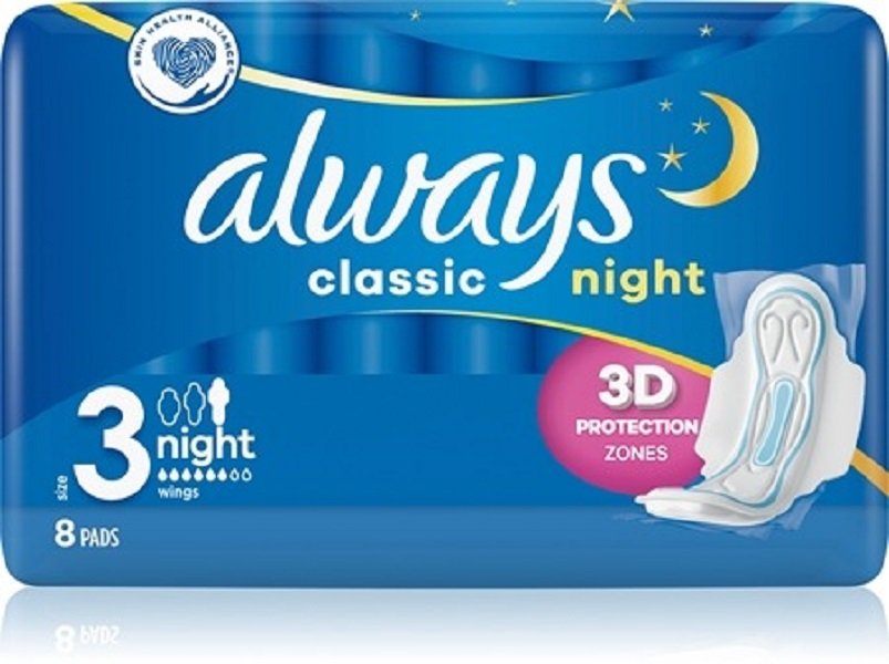 Always Classic Night Size 3 Pad 8`S