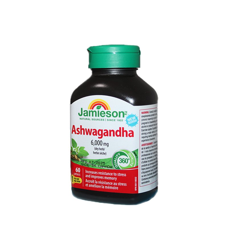 Jamieson ashwagandha capsules 60`s