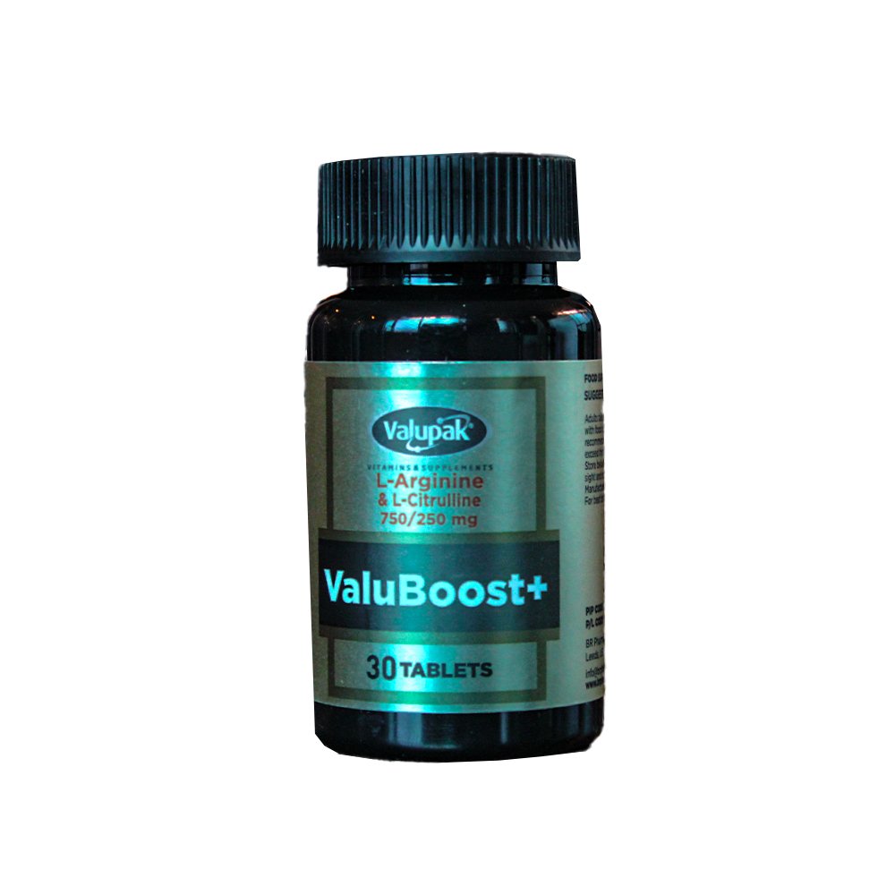 Valupak Valuboost+ (L-Arginine & L-Citrulline) 750/250Mg Tabs 30's