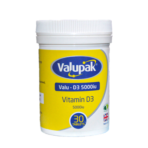 Valupak Vitamin D3 5000IU Tablets 30's